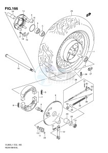 VL800 (E2) VOLUSIA drawing REAR WHEEL (VL800CL1 E24)