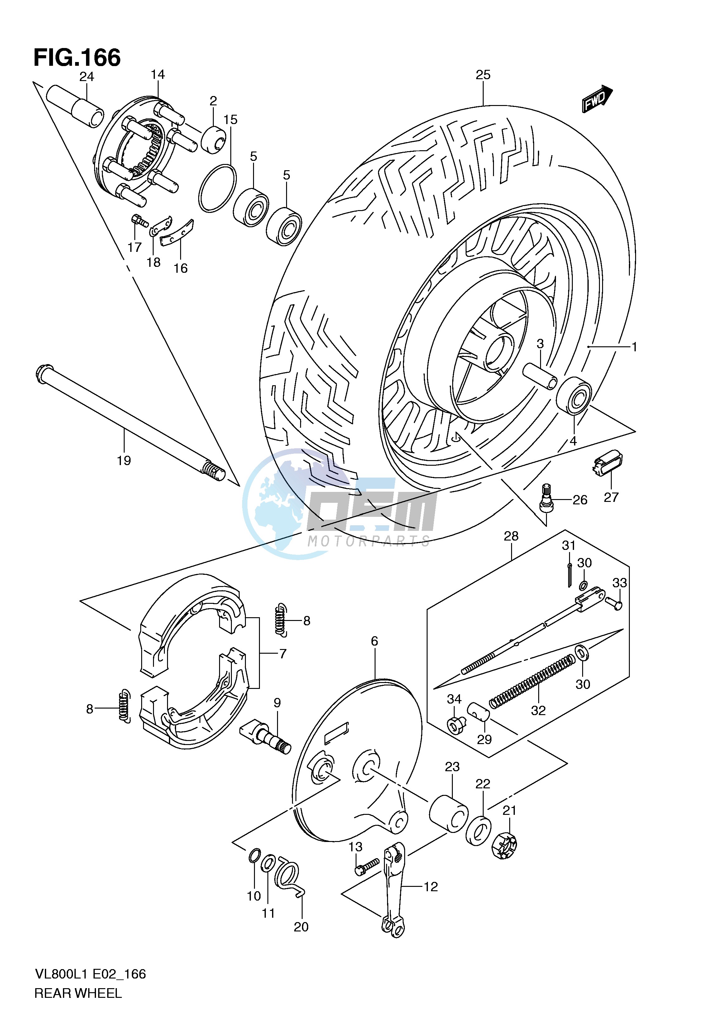 REAR WHEEL (VL800CL1 E24)