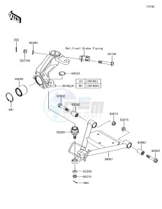 MULE SX KAF400JHF EU drawing Suspension