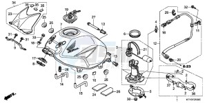 CBR125RD CBR125R E drawing FUEL TANK