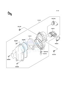 KLX110 KLX110A7F EU drawing Air Cleaner