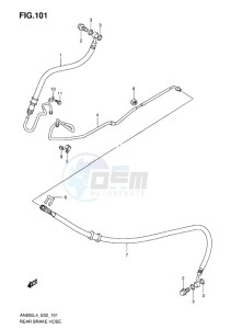 AN650Z ABS BURGMAN EXECUTIVE EU drawing REAR BRAKE HOSE