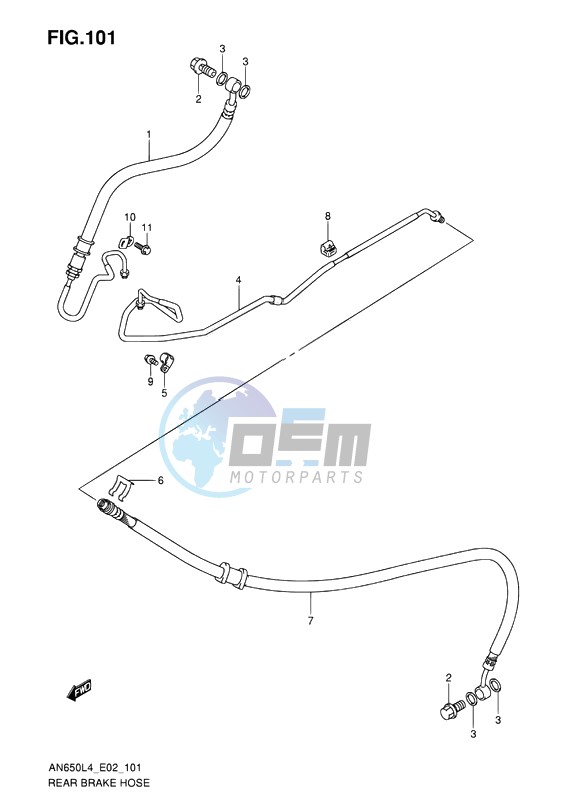 REAR BRAKE HOSE