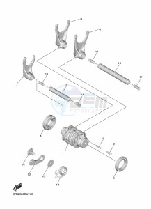 YZ250F (BSB2) drawing SHIFT CAM & FORK