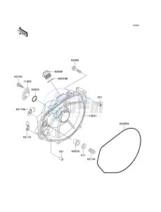 JS 800 A [800 SX-R] (A6F-A9F) A6F drawing ENGINE COVER-- S- -