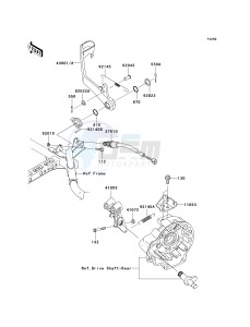 KVF 650 F [BRUTE FORCE 650 4X4I] (F6F-F9F ) F8F drawing BRAKE PEDAL