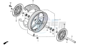 VFR800FI drawing FRONT WHEEL