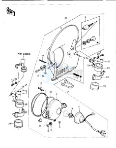 KDX 420 B [KDX420] (B1) [KDX420] drawing HEADLIGHT