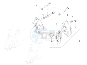 RSV4 1000 RACING FACTORY E4 ABS (EMEA) drawing Front brake caliper