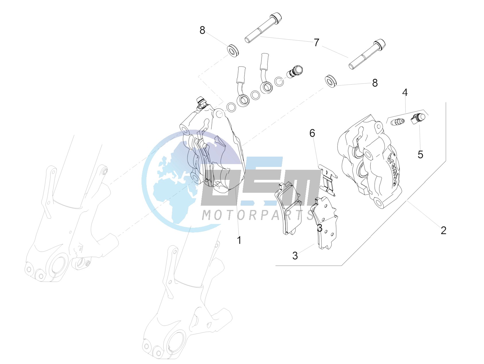 Front brake caliper