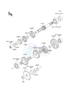 KLX 110 A (KLX110 MONSTER ENERGY) (A6F-A9FA) A8F drawing TRANSMISSION