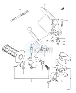 DR350 (E28) drawing LEFT KNUCKLE COVER