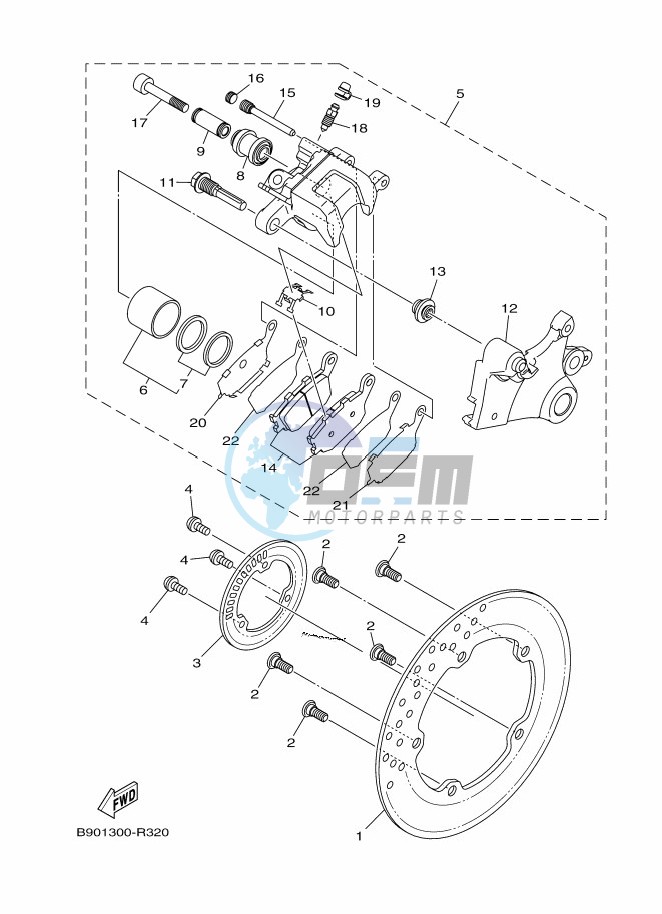 REAR BRAKE CALIPER