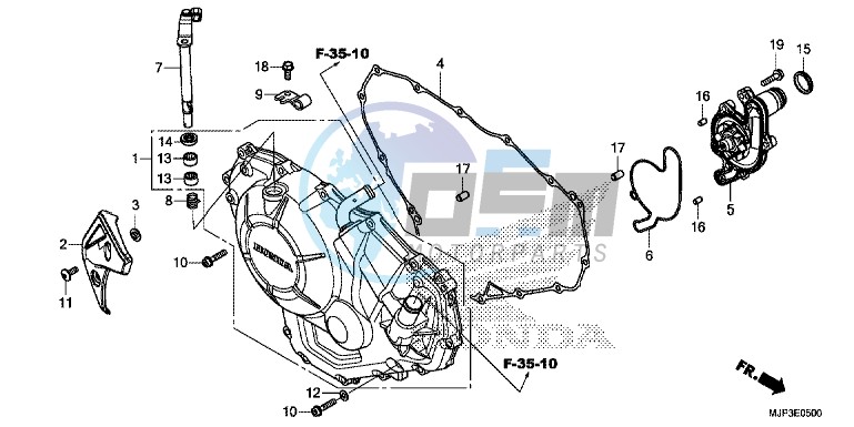 RIGHT CRANKCASE COVER (CRF1000/CRF1000A)