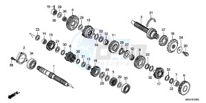 CBR600FAC drawing TRANSMISSION