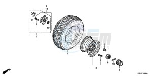 TRX500FAD TRX500FA Europe Direct - (ED) drawing REAR WHEEL