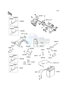 KVF 360 A [PRAIRIE 360 4X4] (A6F-A9F) A8F drawing CHASSIS ELECTRICAL EQUIPMENT