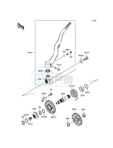 KLX450R KLX450AEF EU drawing Kickstarter Mechanism