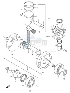 RM250 (E3-E28) drawing CRANKSHAFT (MODEL K1 K2)