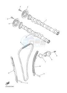 YZF-R6 R6 600 (1JSU 1JSV) drawing CAMSHAFT & CHAIN