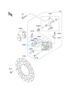 KX 65 A [KX65 MONSTER ENERGY] (A6F - A9FA) A8F drawing FRONT BRAKE