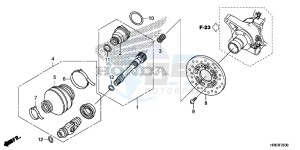 TRX500FA5F TRX500FA Europe Direct - (ED) drawing PROPELLER SHAFT