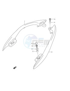 AN250 (E2) Burgman drawing PILLION RIDER HANDLE (SIDE)(MODEL K4)