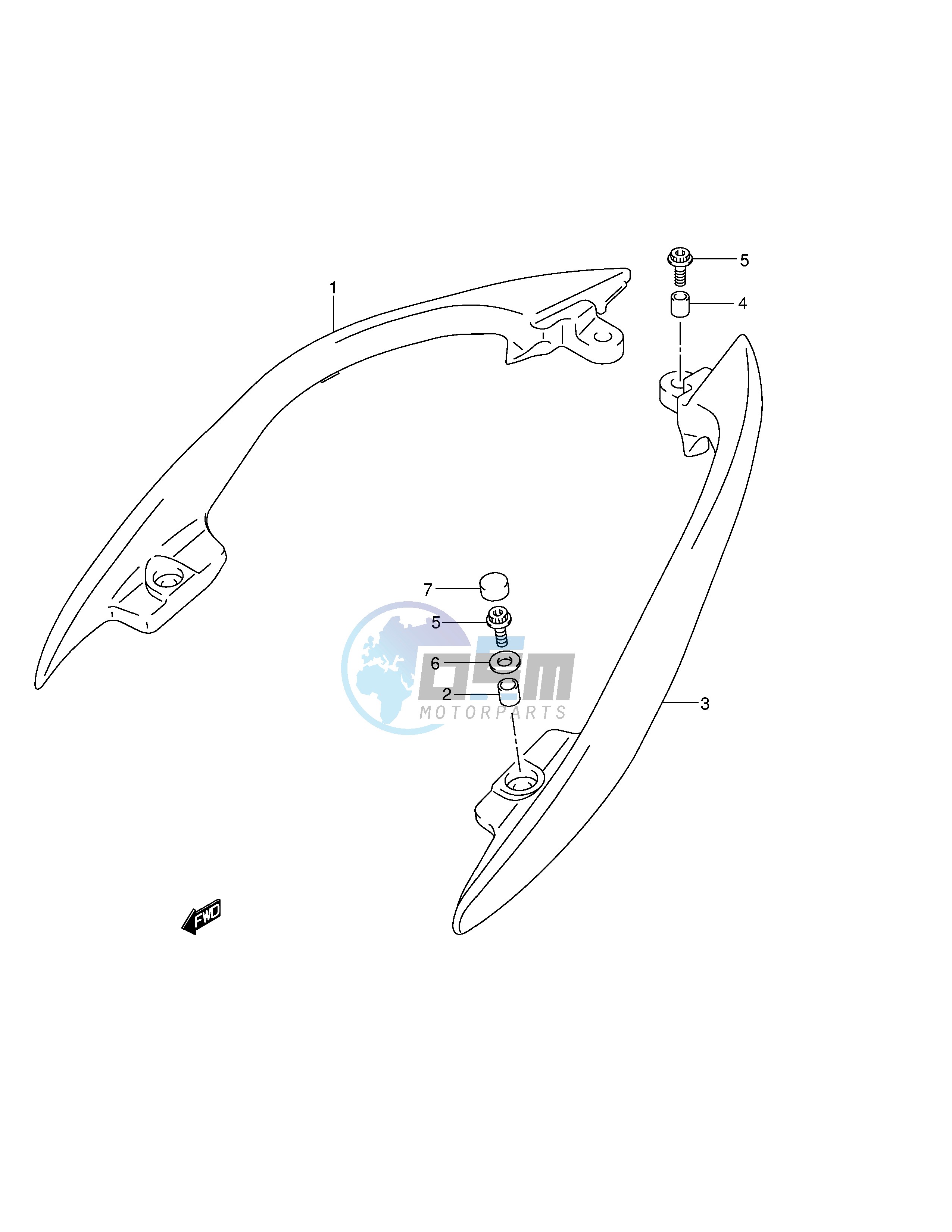 PILLION RIDER HANDLE (SIDE)(MODEL K4)