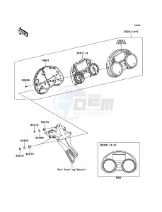 ZZR1400_ABS ZX1400FDFA FR GB XX (EU ME A(FRICA) drawing Meter(s)