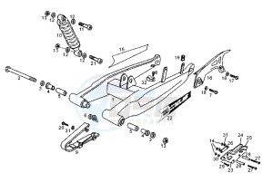 SENDA R X-TREM - 50 cc drawing REAR ARM