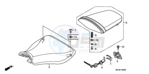 CBR600RAA UK - (E / ABS) drawing SEAT