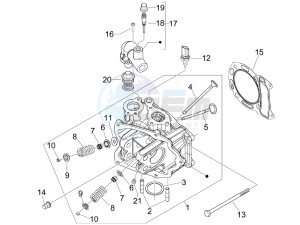 Nexus 125 ie e3 drawing Cilinder head unit - Valve