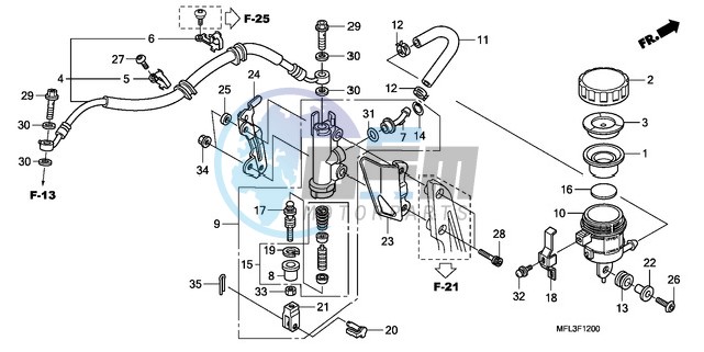 REAR BRAKE MASTER CYLINDER (CBR1000RR)