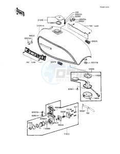 KZ 1100 D [SPECTRE] (D1-D2) [SPECTRE] drawing FUEL TANK