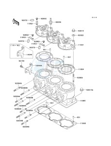 JH 1100 B [ULTRA 130] (B1-B4) [ULTRA 130] drawing CYLINDER HEAD_CYLINDER