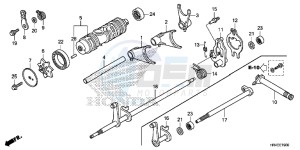 TRX500FE2G TRX500 Europe Direct - (ED) drawing GEARSHIFT FORK