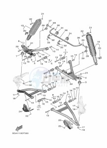 YXF850ES YXF85WPSK (BG4K) drawing FRONT SUSPENSION & WHEEL