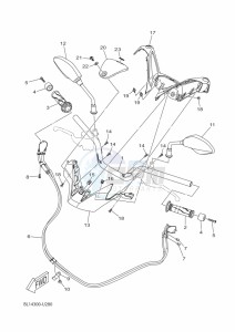 CZD250-A  (BFR2) drawing STEERING HANDLE & CABLE