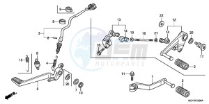 VFR800XB Crossrunner E drawing PEDAL