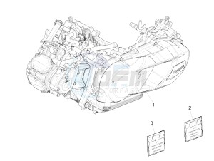 GTS 125 GTS SUPER 125 4T IE ABS E4 (EMEA) drawing Engine, assembly