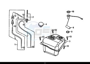 ALLO 50 (25 KM/H) (AJ05WA-NL) (L8-M0) drawing FUEL TANK