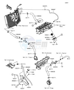 NINJA ZX-6R ZX636EGFA GB XX (EU ME A(FRICA) drawing Water Pipe