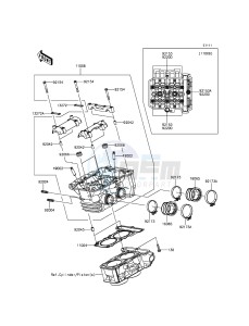 NINJA 300 EX300AEF XX (EU ME A(FRICA) drawing Cylinder Head