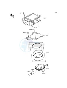 KLX450R KLX450ADF EU drawing Cylinder/Piston(s)