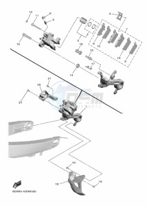 YZ250F (BSB7) drawing REAR BRAKE CALIPER