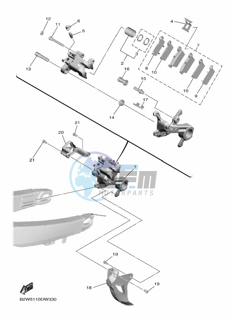 REAR BRAKE CALIPER