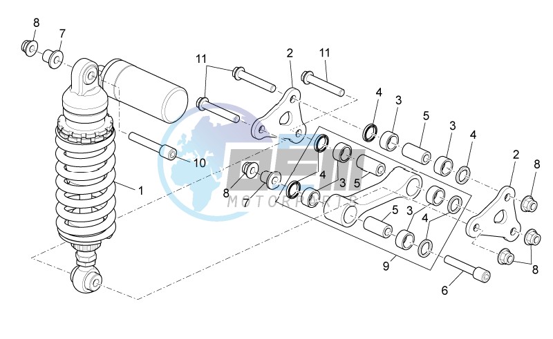 Rear shock absorber