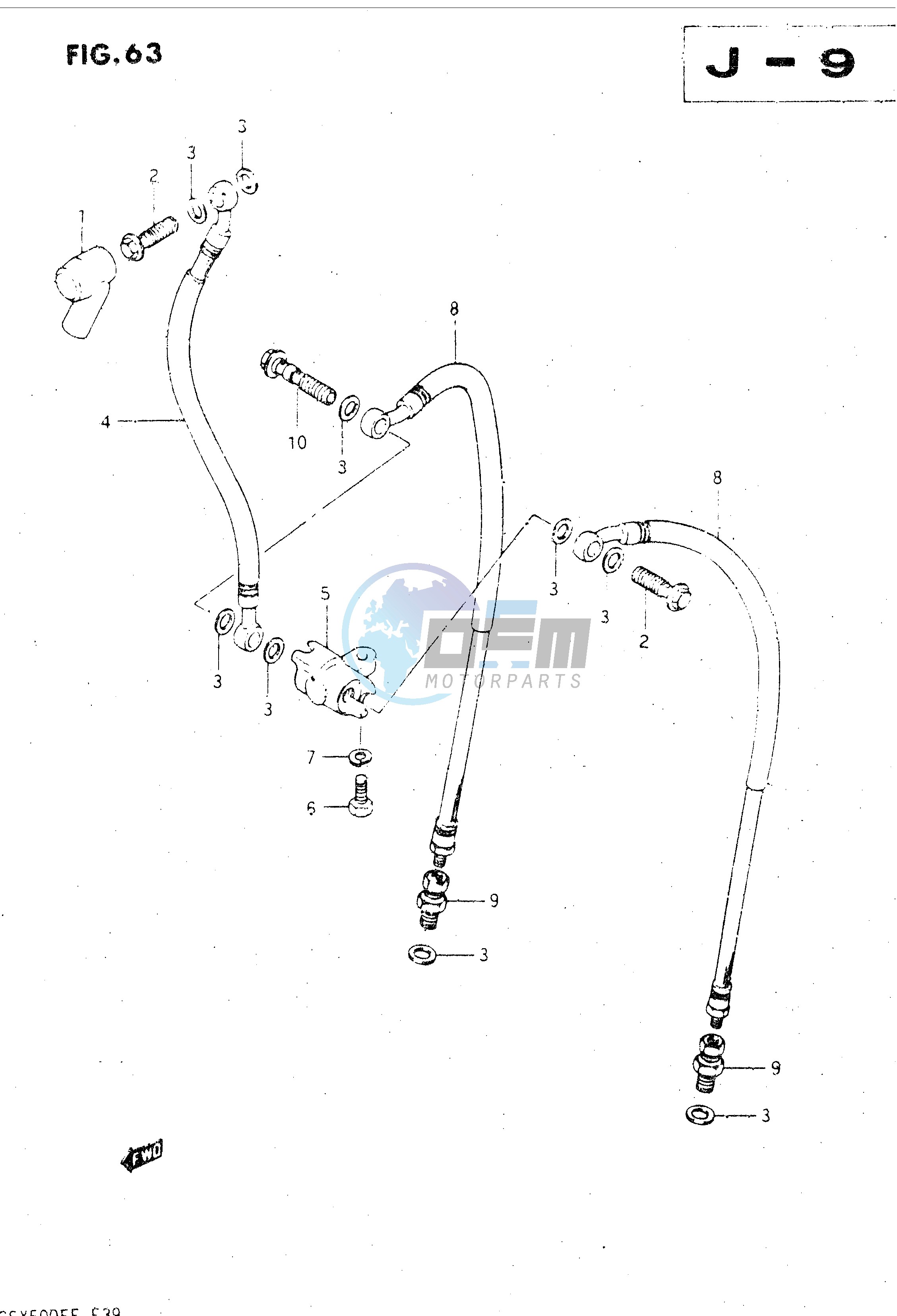 FRONT BRAKE HOSE (MODEL F)