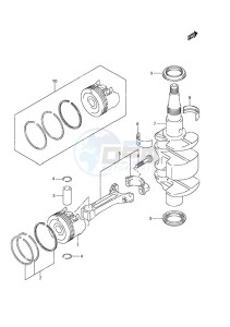 DF 9.9A drawing Crankshaft