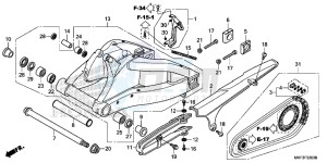 CBR1000RAH 2ED - (2ED) drawing SWINGARM